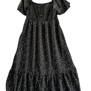 KOJOOIN WOMANS BLACK AND WHITE MAXI DRESS SZ LARGE